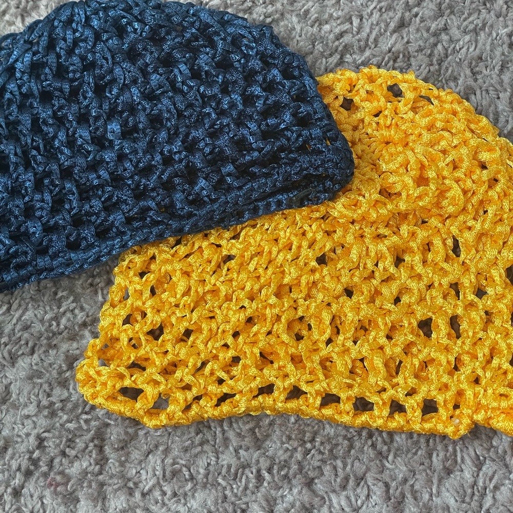Kids' Navy and Yellow Dominican Hair Wrap